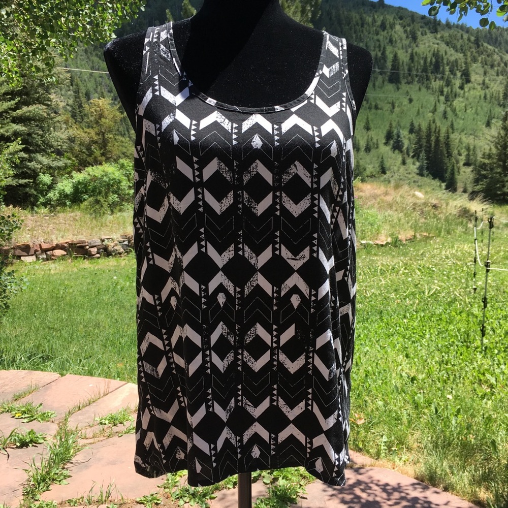 Volcom Geometric Print Strappy Tank Top